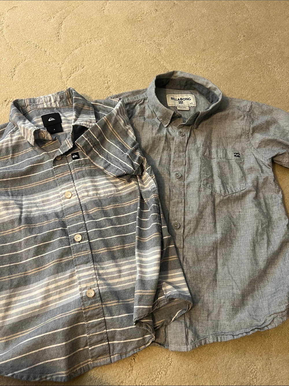 Billabong and Quiksilver Boys Button-Up Shirts